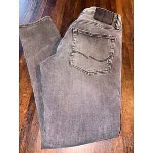 JACK JONES Mens Skinny Liam Jeans Grey Wash Denim‎ Size 32x30